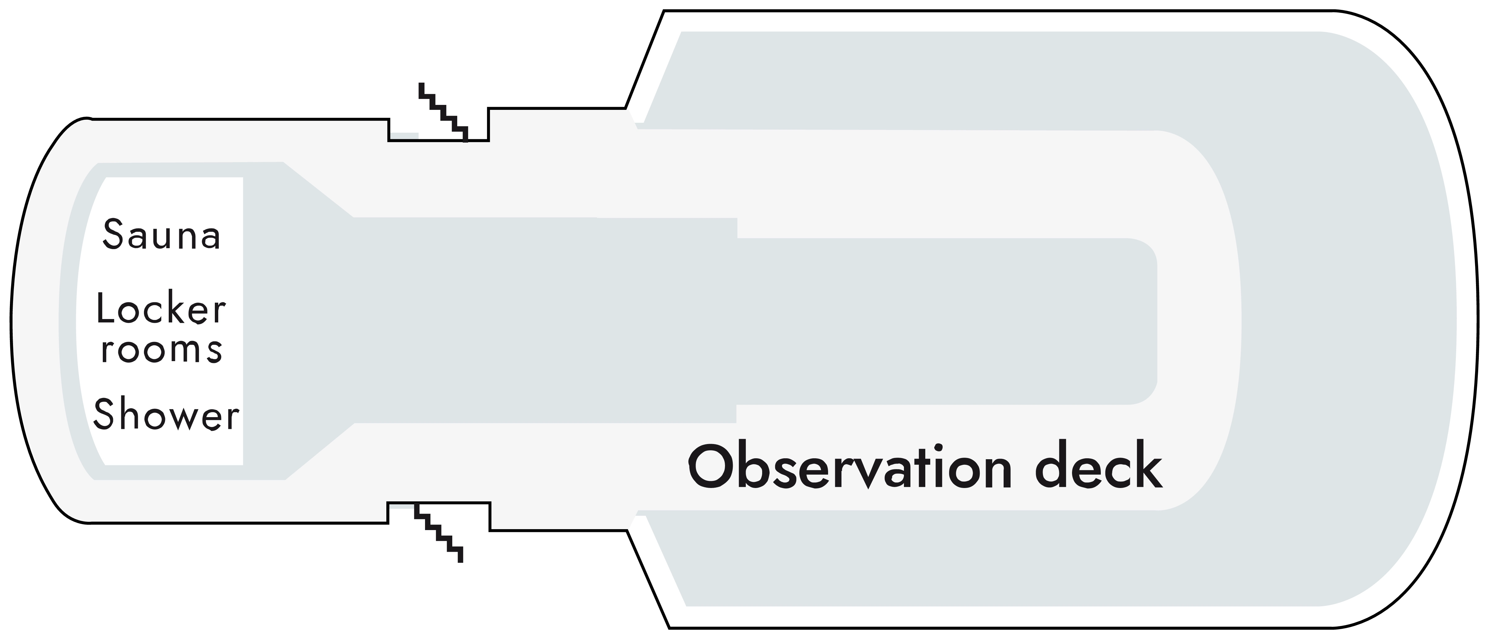 Fram, Deck 8: official cabin and venue layout