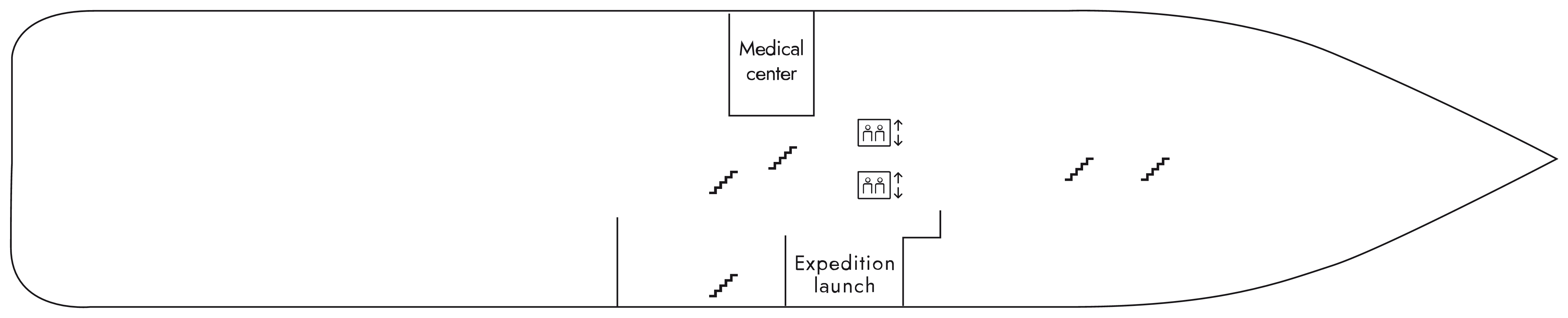 Fram, Deck 2: official cabin and venue layout