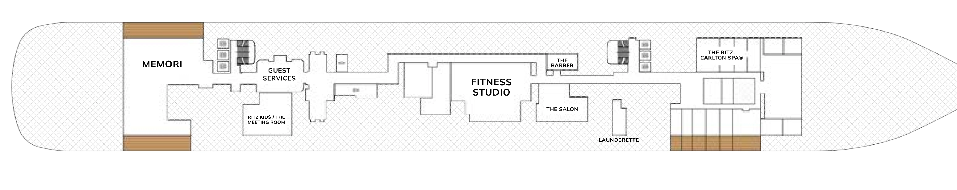 Ilma, Deck 4: official cabin and venue layout