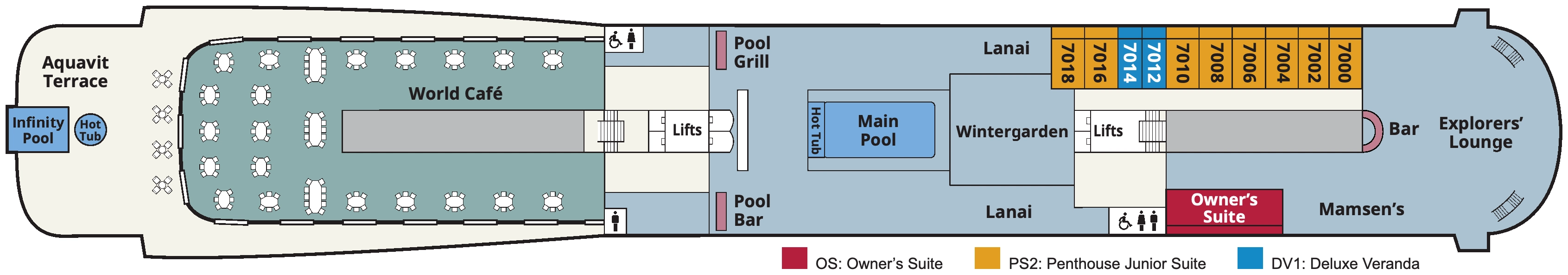 Viking Libra, Deck 7: official cabin and venue layout