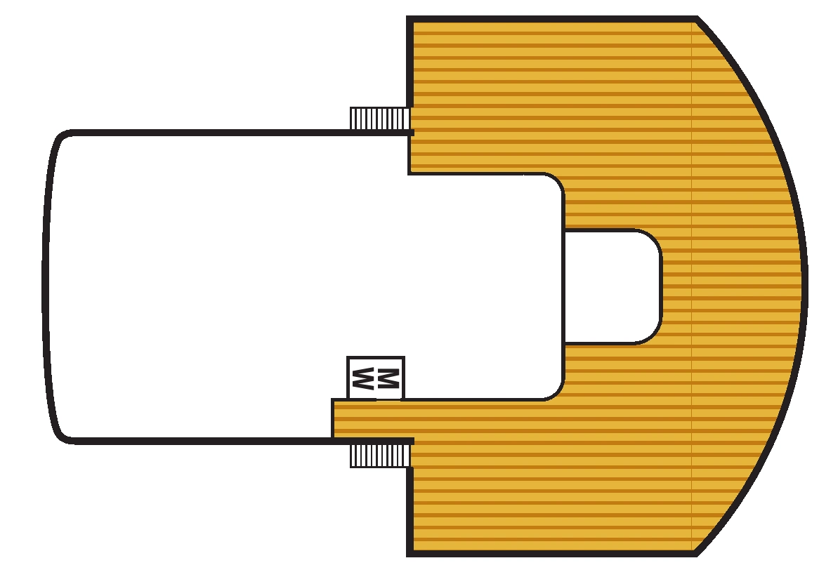 Seabourn Pursuit, Deck 10: official cabin and venue layout