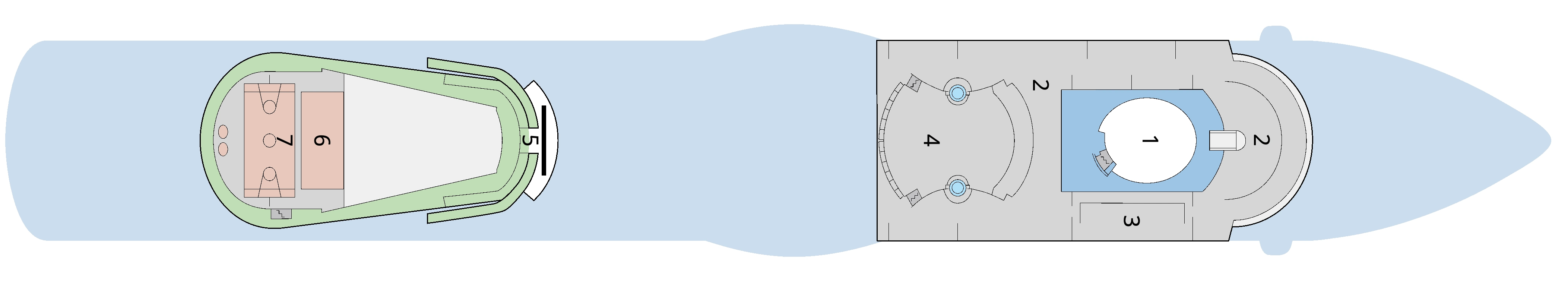 AIDAluna, Deck 14: official cabin and venue layout