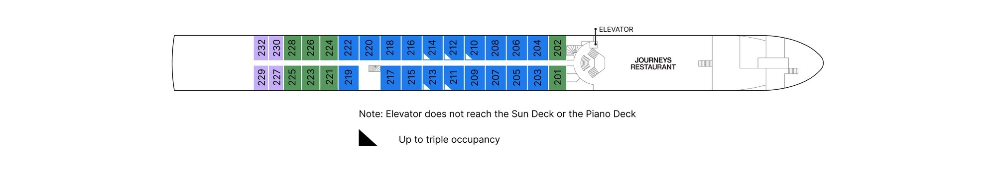 AmaVerde, Deck 2: official cabin and venue layout