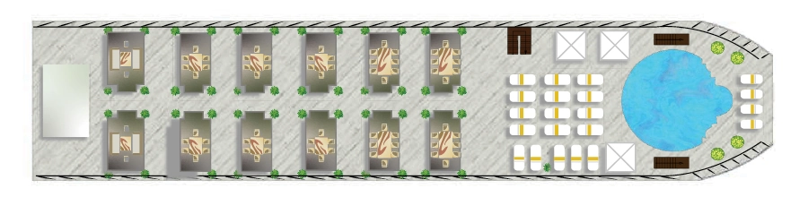 MS Farah, Deck 5: official cabin and venue layout