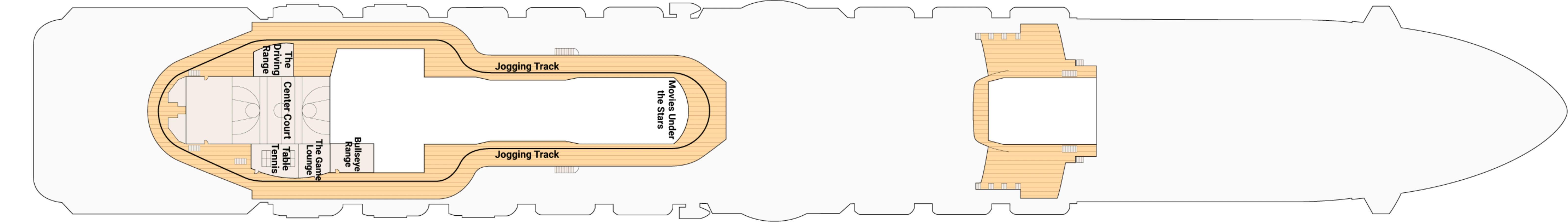 Regal Princess, Deck 18: official cabin and venue layout