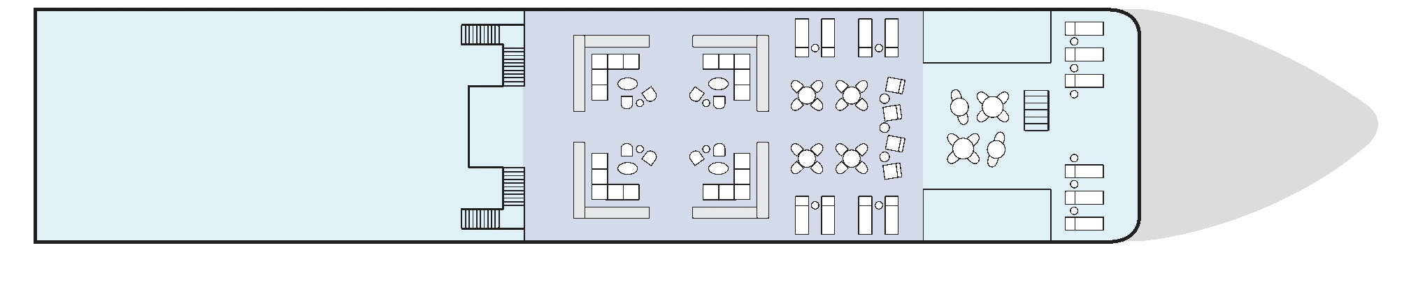 Viking Ra, Deck 5: official cabin and venue layout