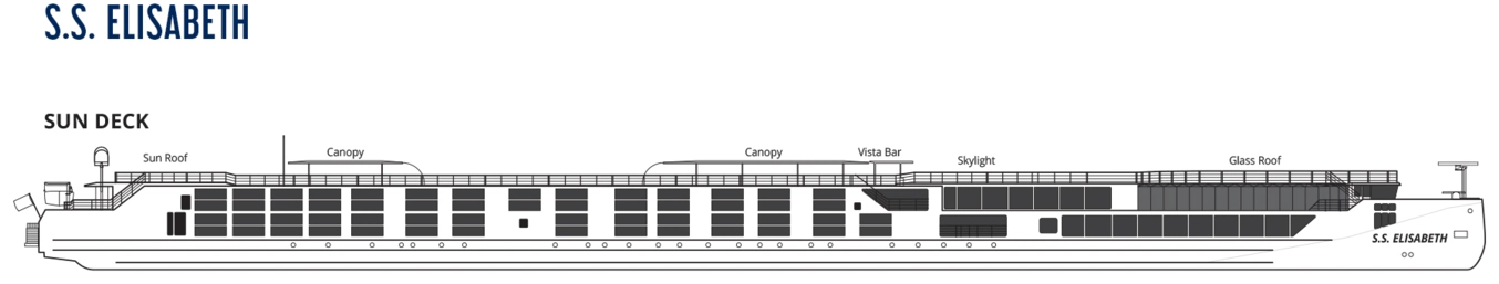 S.S. Elisabeth, Deck 4: official cabin and venue layout