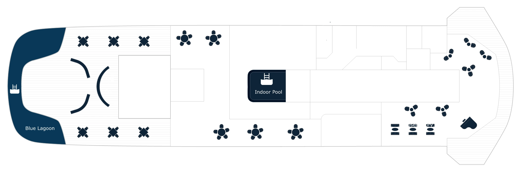 Le Commandant Charcot, Deck 9: official cabin and venue layout