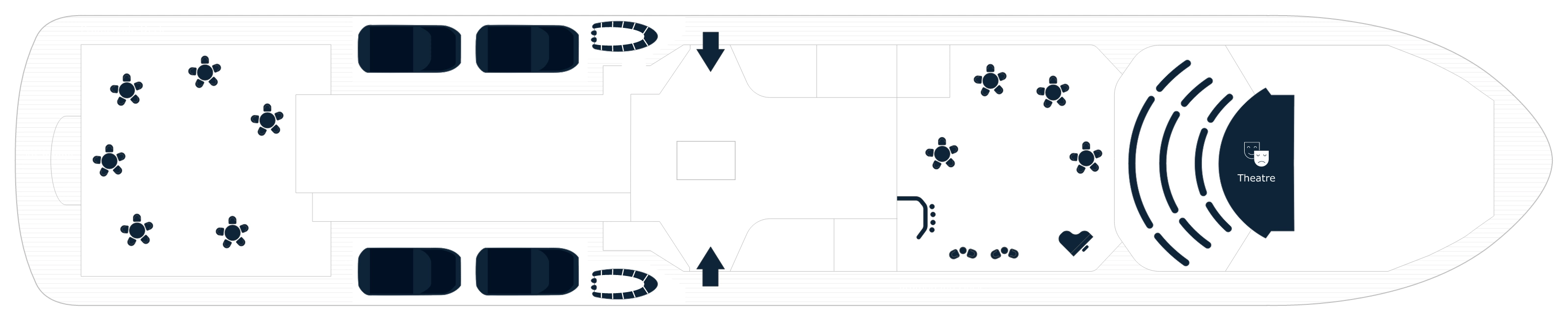Le Commandant Charcot, Deck 5: official cabin and venue layout