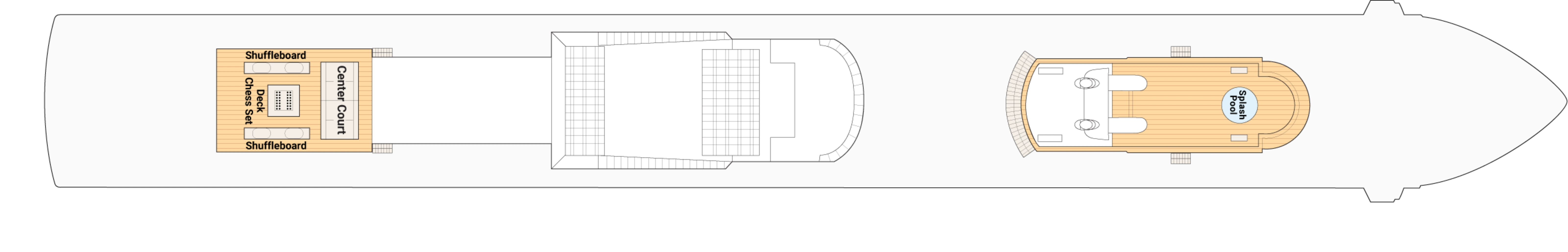 Island Princess, Deck 16: official cabin and venue layout