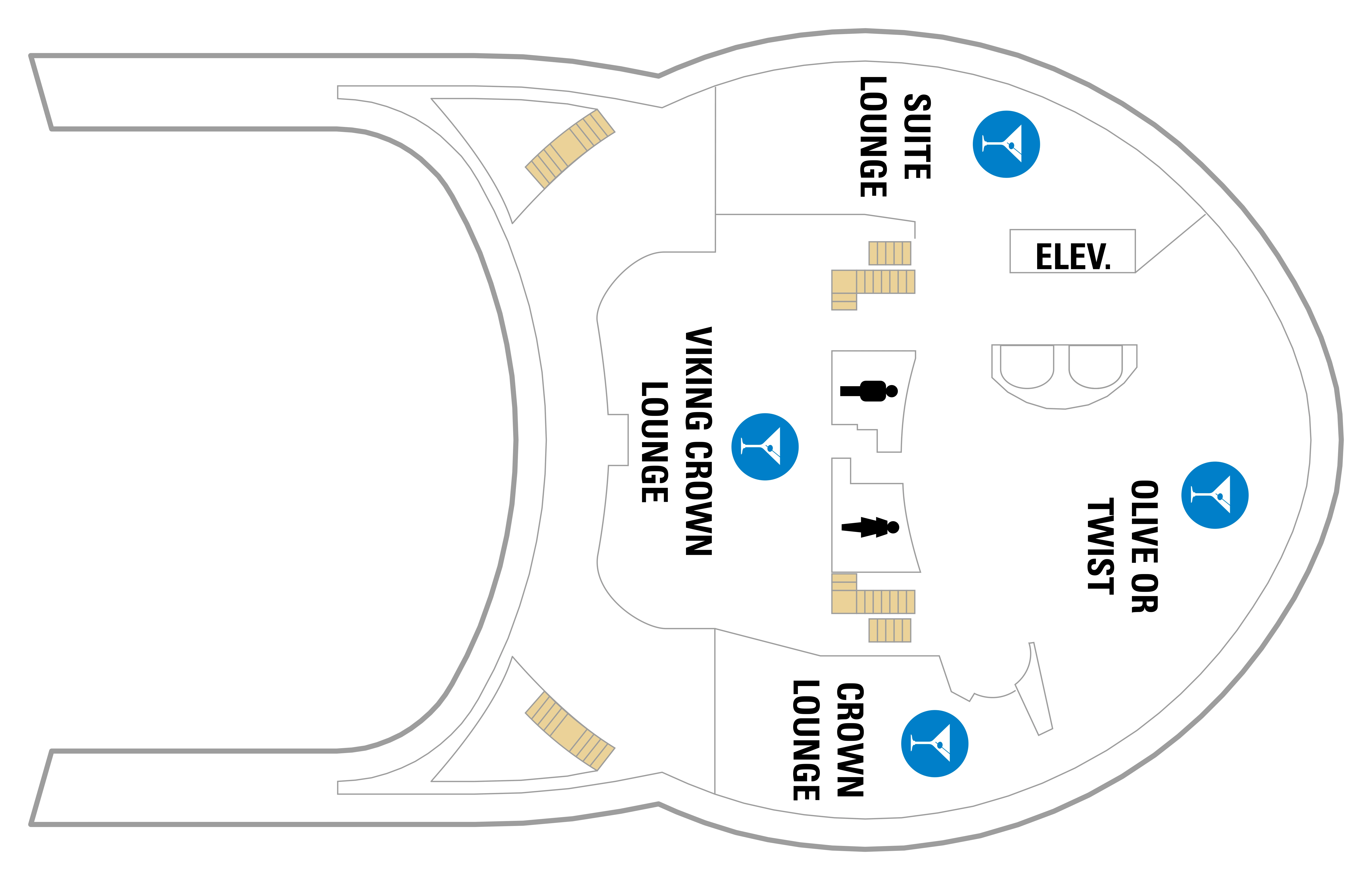 Independence of the Seas, Deck 14: official cabin and venue layout