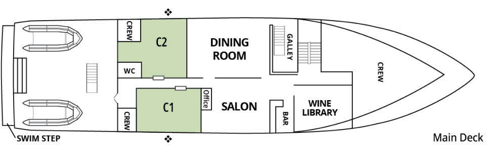 Safari Explorer, Deck 1: official cabin and venue layout