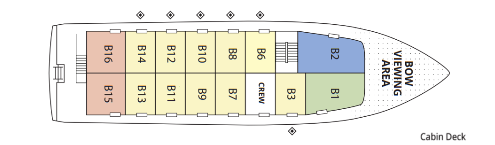 Safari Explorer, Deck 2: official cabin and venue layout