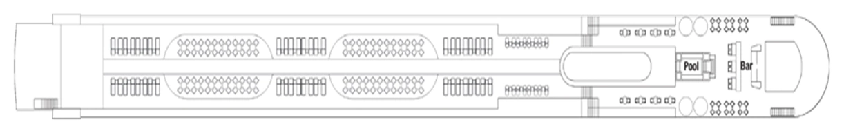 ms Serene, Deck 4: official cabin and venue layout