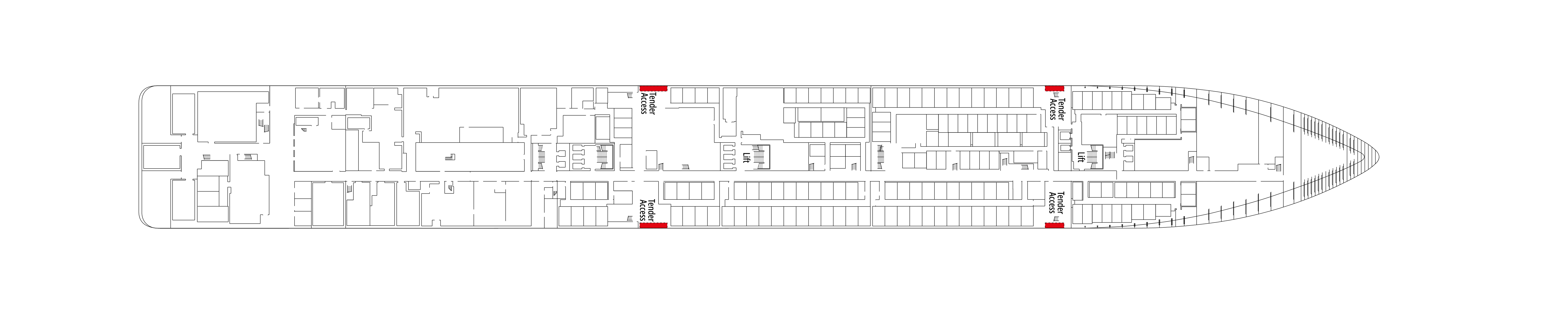 MSC Poesia, Deck 4: official cabin and venue layout