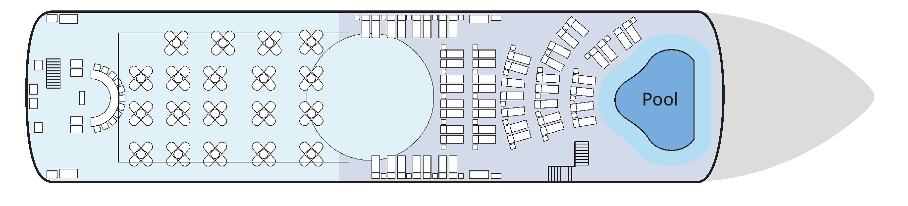 MS Antares, Deck 5: official cabin and venue layout