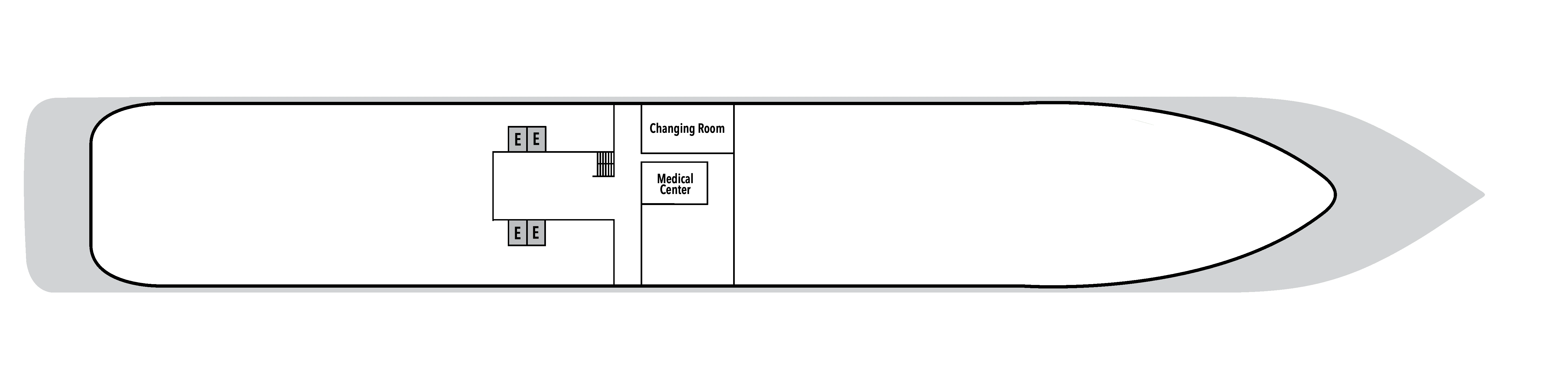 Silver Cloud, Deck 3: official cabin and venue layout