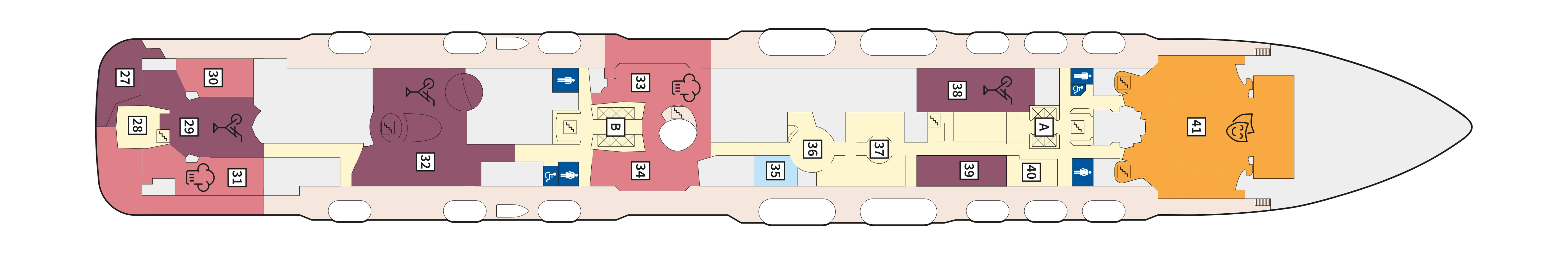 Mein Schiff 3, Deck 5: official cabin and venue layout