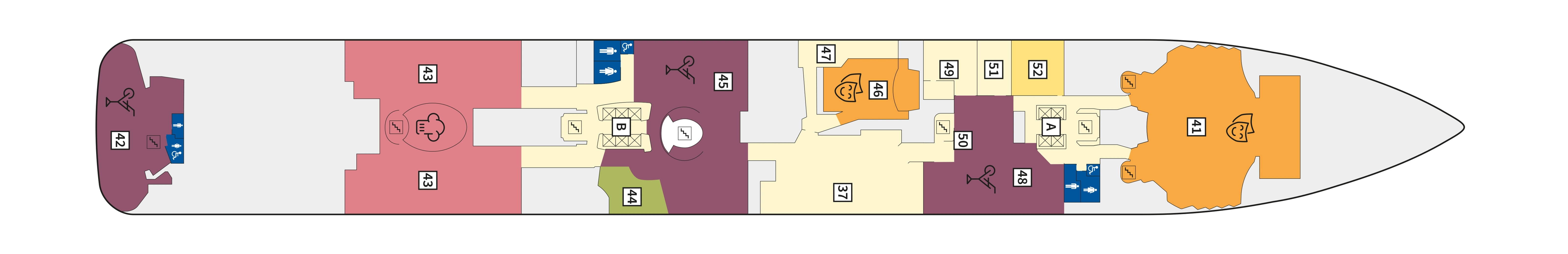 Mein Schiff 3, Deck 4: official cabin and venue layout