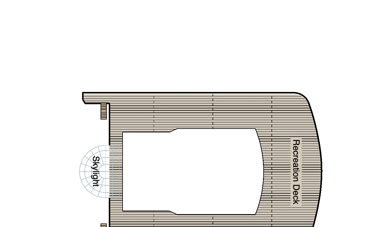Oceania Sonata, Deck 16: official cabin and venue layout
