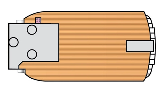 Carnival Paradise, Deck 15: official cabin and venue layout