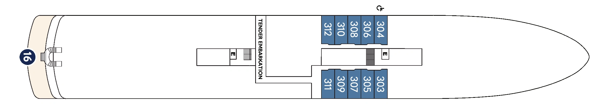 Star Seeker, Deck 3: official cabin and venue layout