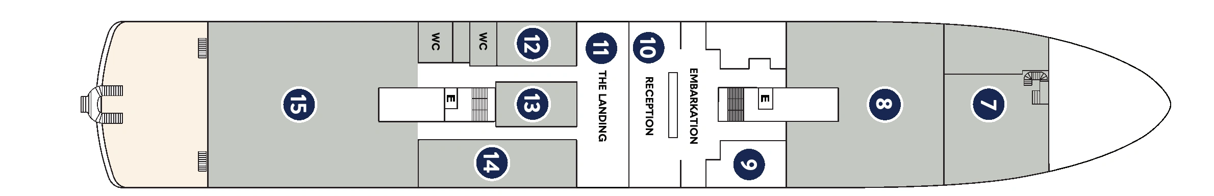 Star Seeker, Deck 4: official cabin and venue layout