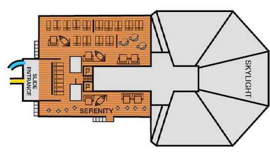 Carnival Sunrise, Deck 14: official cabin and venue layout
