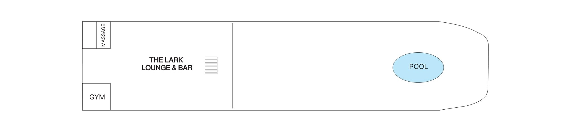 AmaMagdalena, Deck 3: official cabin and venue layout
