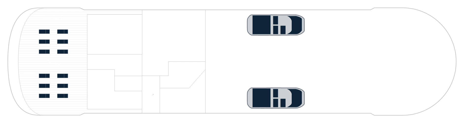 Le Bougainville, Deck 7: official cabin and venue layout