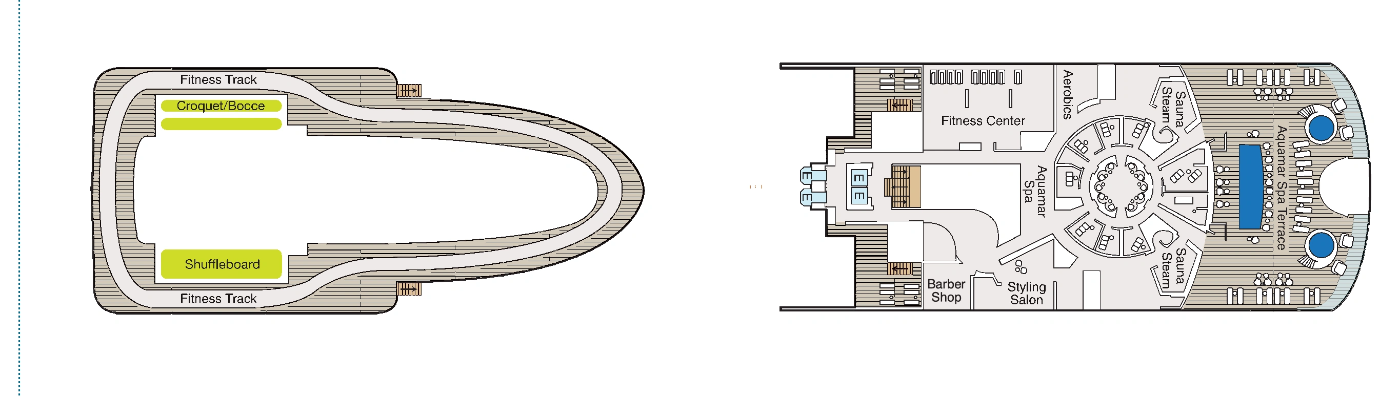 Oceania Vista, Deck 15: official cabin and venue layout