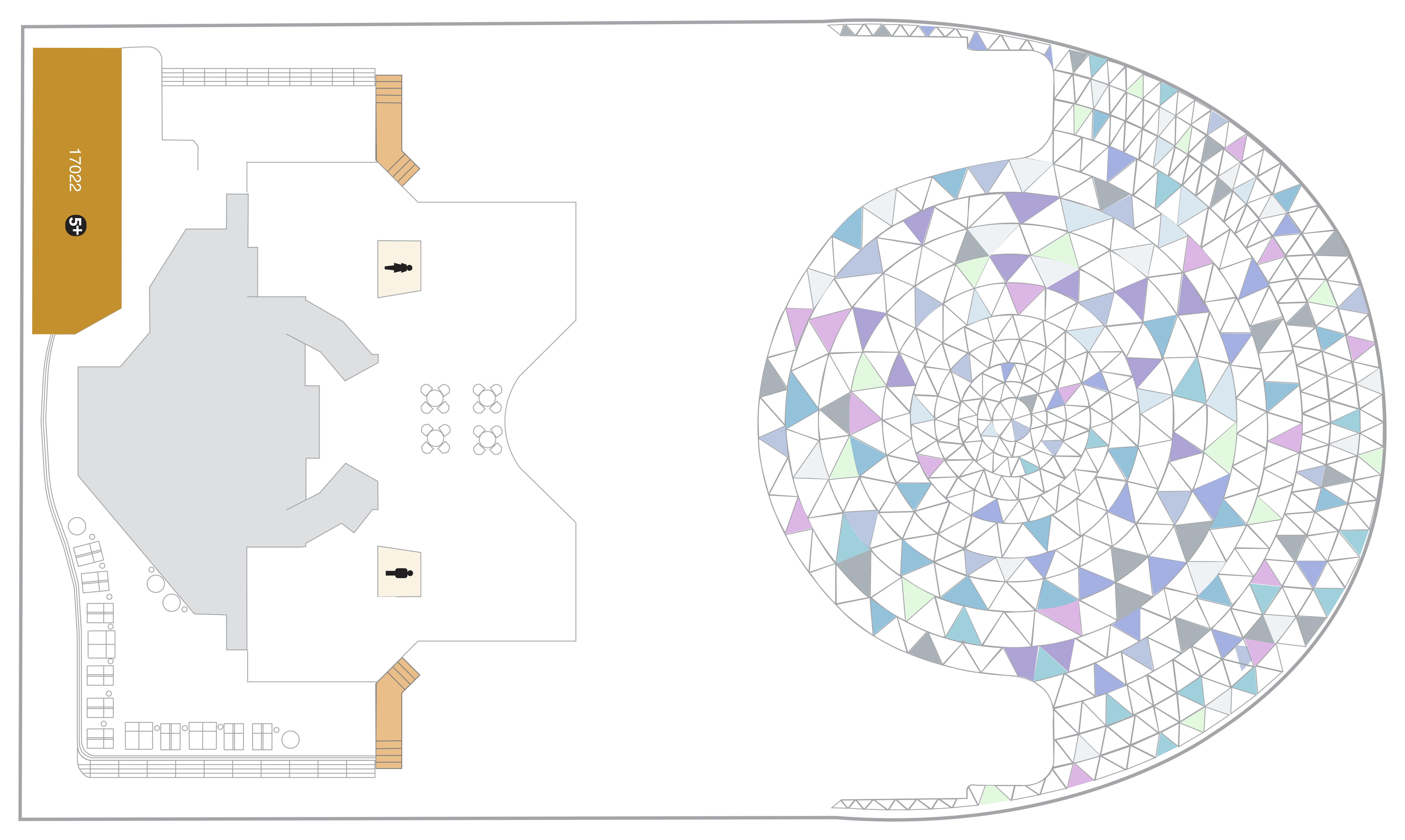 Hero of the Seas, Deck 19: official cabin and venue layout