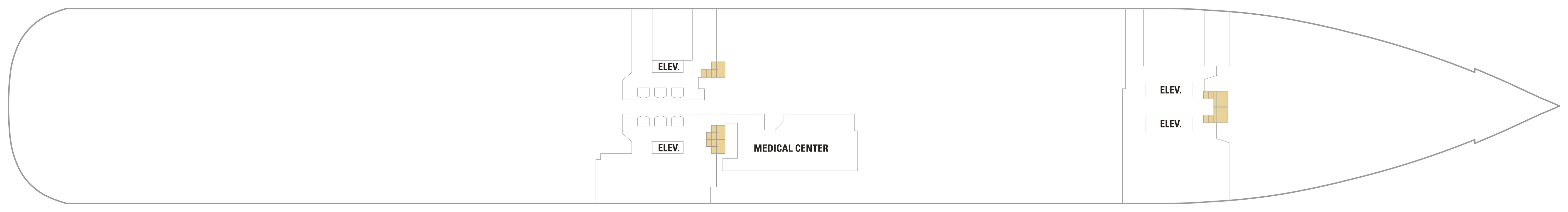 Quantum of the Seas, Deck 2: official cabin and venue layout