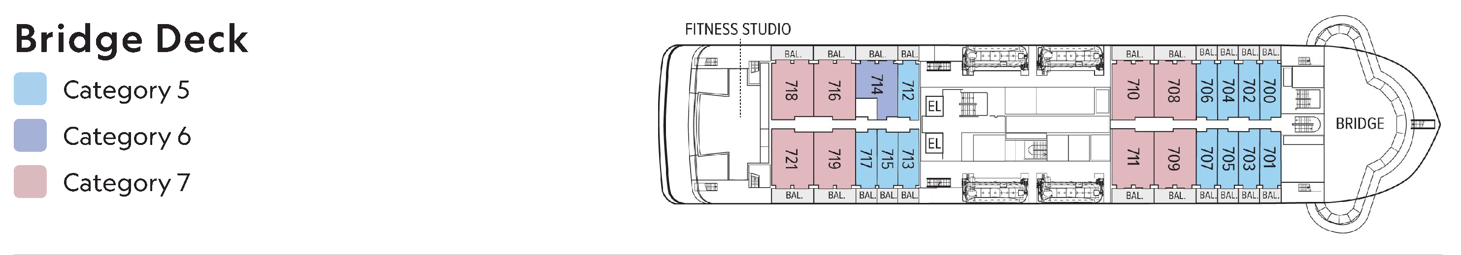 National Geographic Endurance, Deck 5: official cabin and venue layout