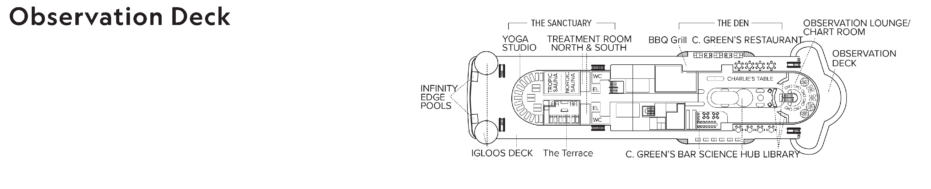 National Geographic Endurance, Deck 6: official cabin and venue layout