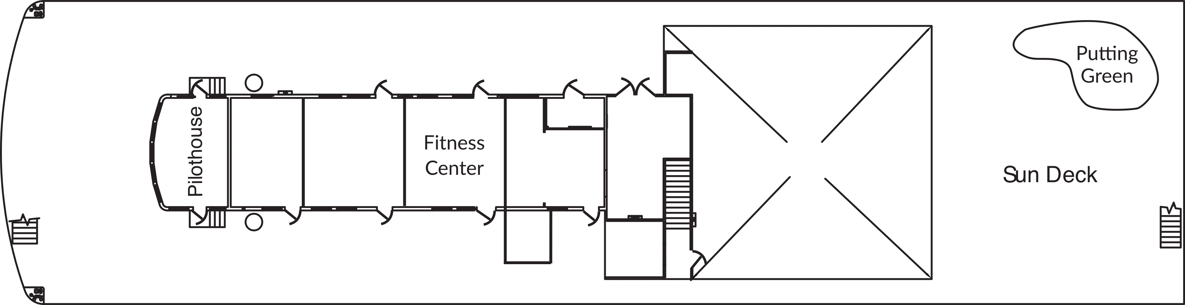 American West, Deck 4: official cabin and venue layout