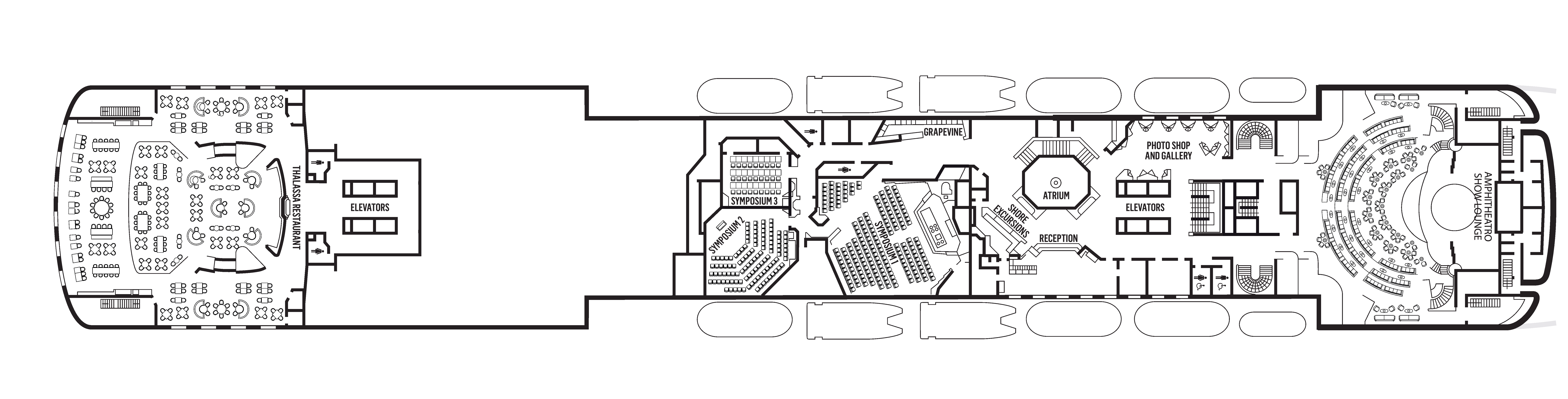 Celestyal Journey, Deck 7: official cabin and venue layout