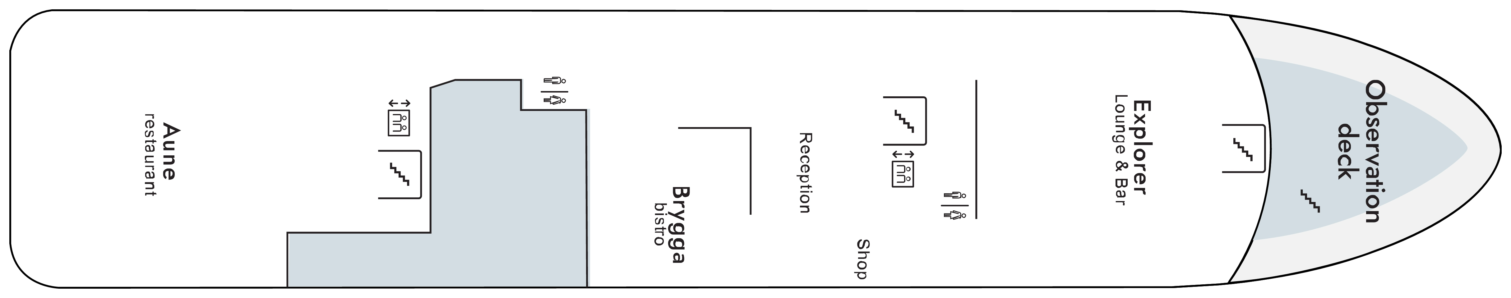 Spitsbergen, Deck 5: official cabin and venue layout