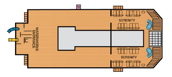 Carnival Freedom, Deck 14: official cabin and venue layout