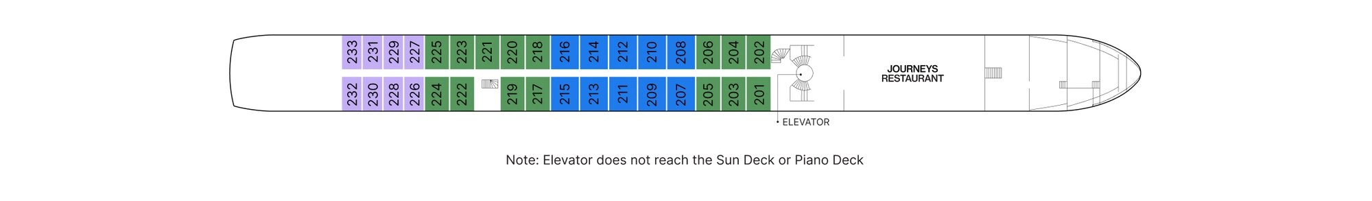 AmaReina, Deck 2: official cabin and venue layout