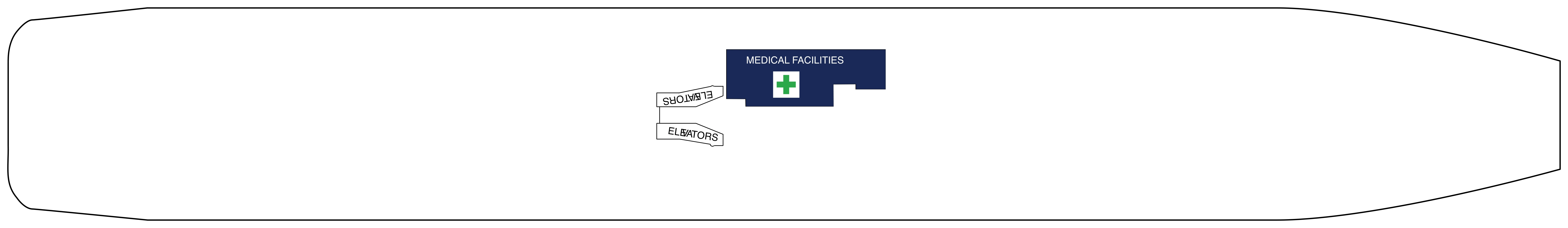 Celebrity Silhouette, Deck 2: official cabin and venue layout