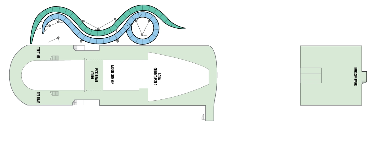 Norwegian Luna, Deck 19: official cabin and venue layout
