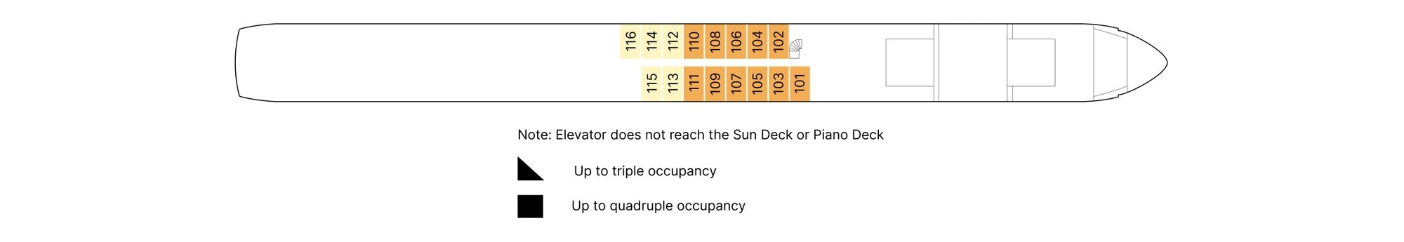 AmaVenita, Deck 1: official cabin and venue layout