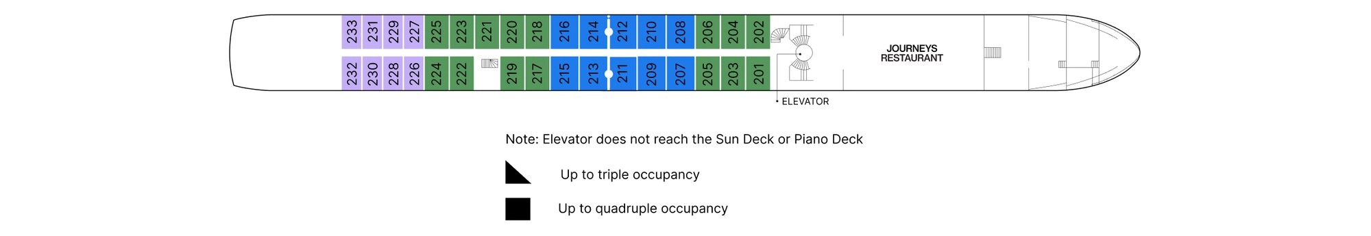 AmaVenita, Deck 2: official cabin and venue layout