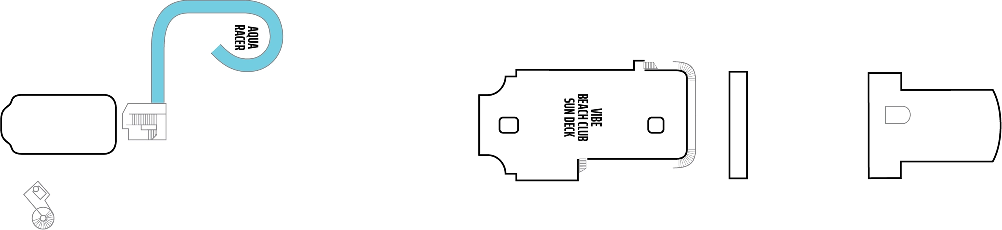 Norwegian Joy, Deck 20: official cabin and venue layout