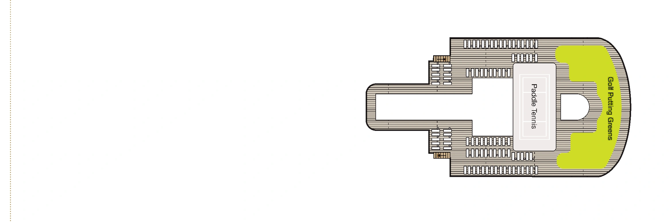 Oceania Riviera, Deck 16: official cabin and venue layout