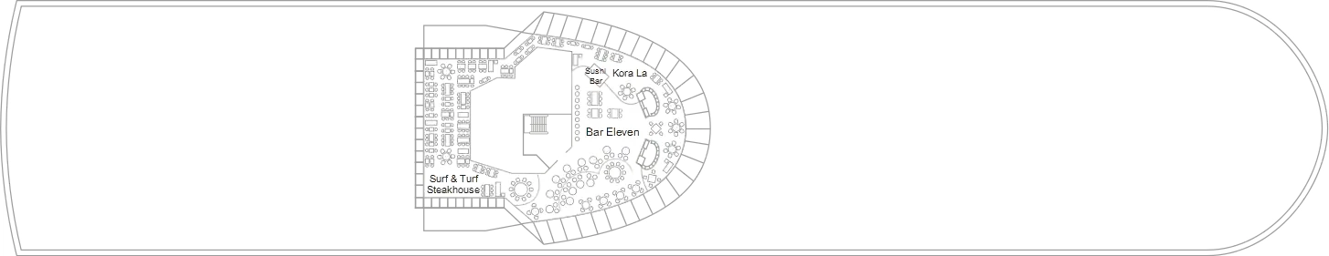 Marella Discovery 2, Deck 11: official cabin and venue layout