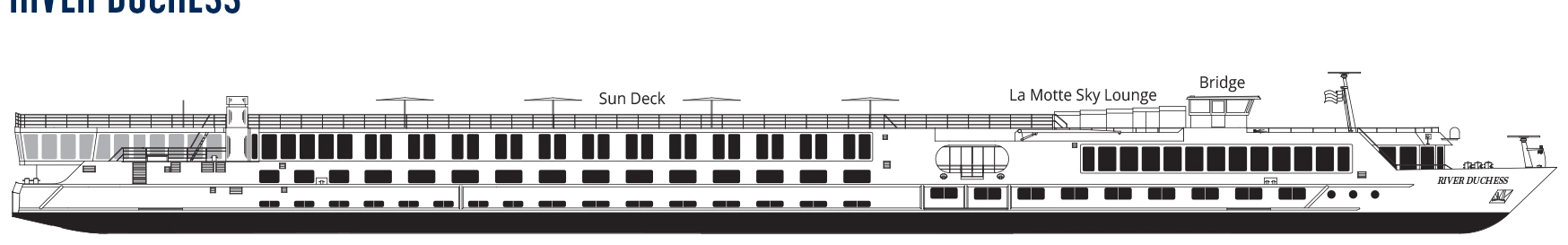 River Duchess, Deck 4: official cabin and venue layout