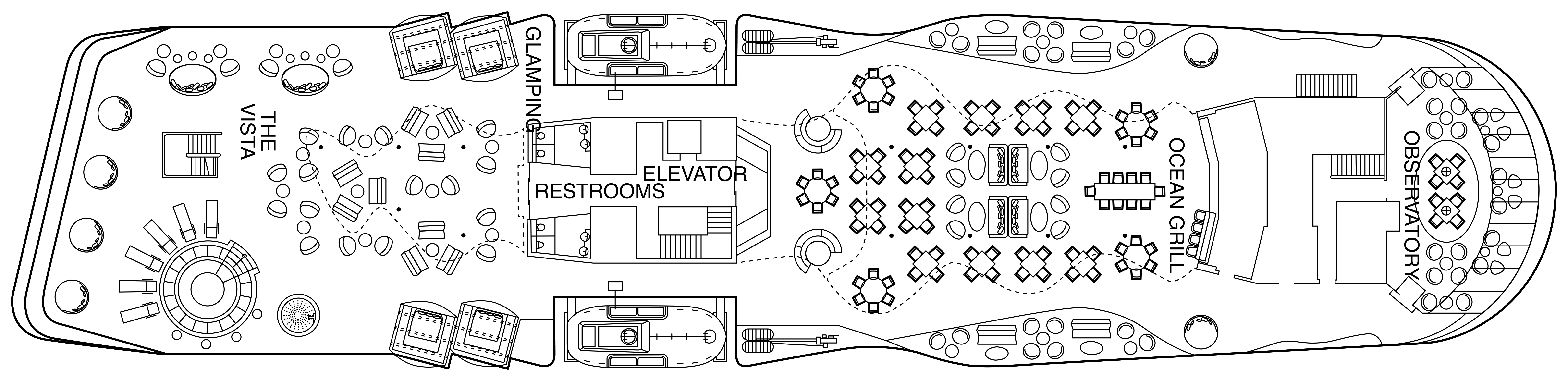 Celebrity Flora, Deck 7: official cabin and venue layout