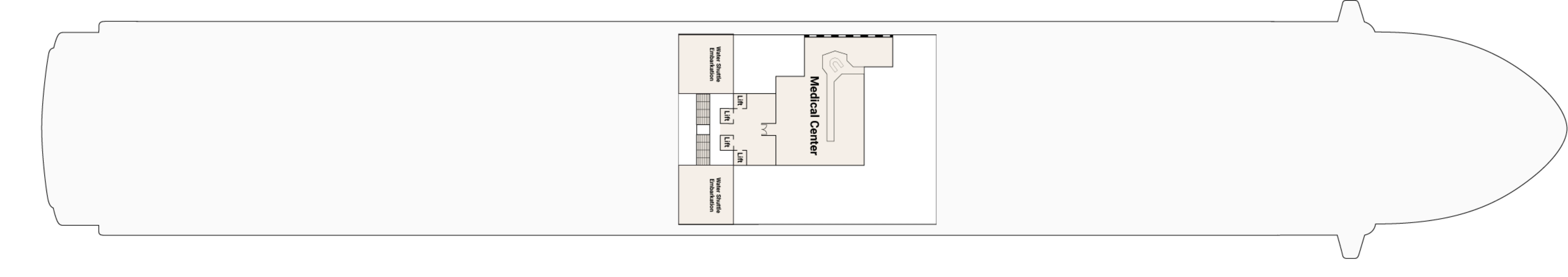 Diamond Princess, Deck 4: official cabin and venue layout